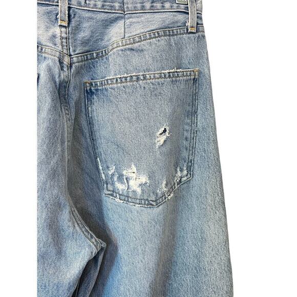 AGOLDE 90’s Jeans Women’s A069C-811 Size 29 Blue Denim Distressed Button Fly Y2K - Picture 6 of 15